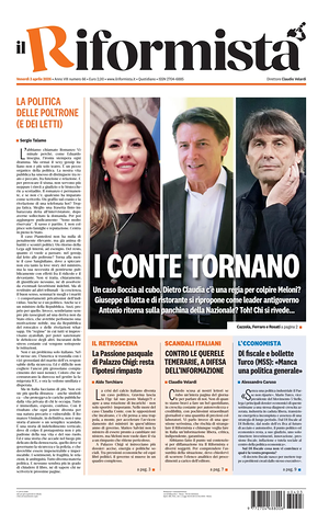 Prima pagina Il Riformista di oggi - Quotidiano nazionale