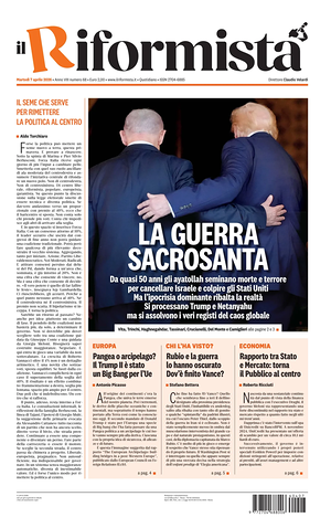 Prima pagina Il Riformista di oggi - Quotidiano nazionale