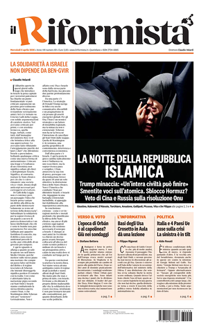 Prima pagina Il Riformista di oggi - Quotidiano nazionale