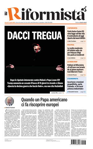 Il Riformista prima pagina