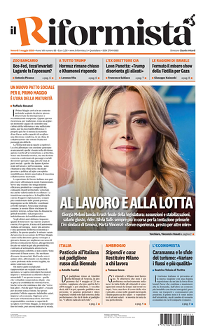 Prima pagina Il Riformista di oggi - Quotidiano nazionale