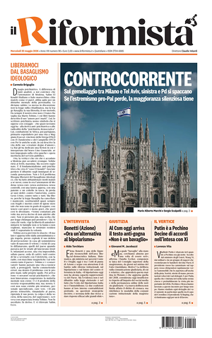Prima pagina Il Riformista di oggi - Quotidiano nazionale