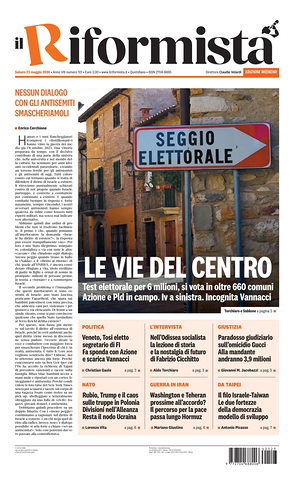 Prima pagina Il Riformista di oggi - Quotidiano nazionale