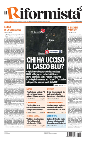 Prima pagina Il Riformista di oggi - Quotidiano nazionale
