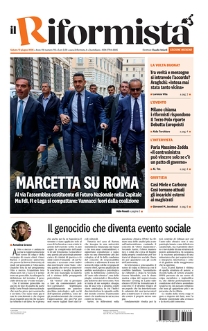 Prima pagina Il Riformista di oggi - Quotidiano nazionale