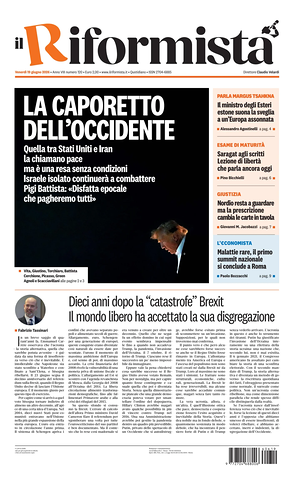 Prima pagina Il Riformista di oggi - Quotidiano nazionale