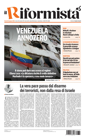 Prima pagina Il Riformista di oggi - Quotidiano nazionale