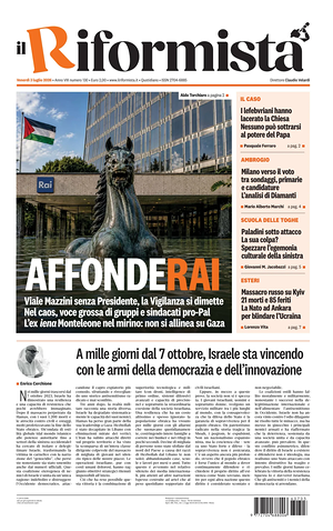 Prima pagina Il Riformista di oggi - Quotidiano nazionale