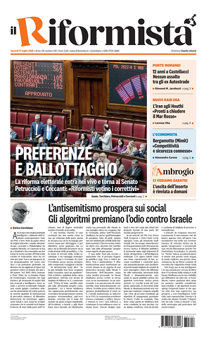 Il Riformista prima pagina