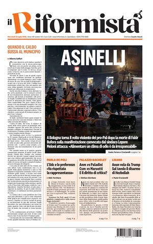Il Riformista prima pagina