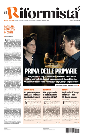 Prima pagina Il Riformista di oggi - Quotidiano nazionale