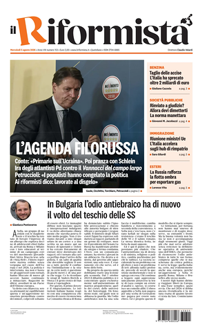 Prima pagina Il Riformista di oggi - Quotidiano nazionale
