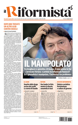 Prima pagina Il Riformista di oggi - Quotidiano nazionale