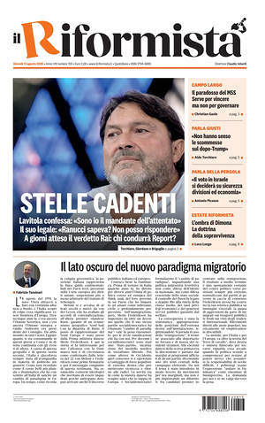Prima pagina Il Riformista di oggi - Quotidiano nazionale