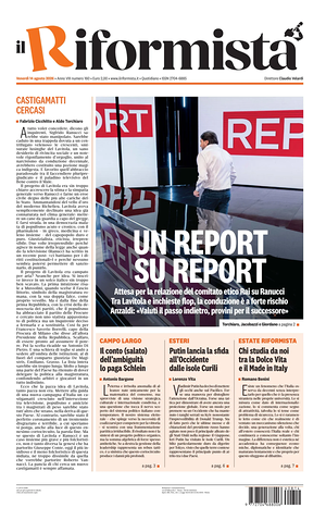 Prima pagina Il Riformista di oggi - Quotidiano nazionale