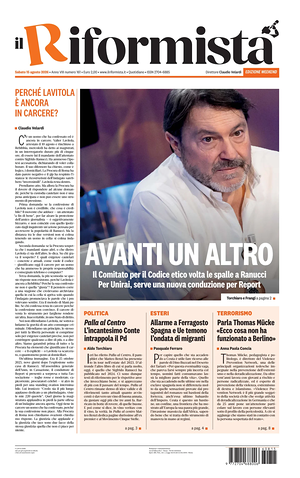 Prima pagina Il Riformista di oggi - Quotidiano nazionale