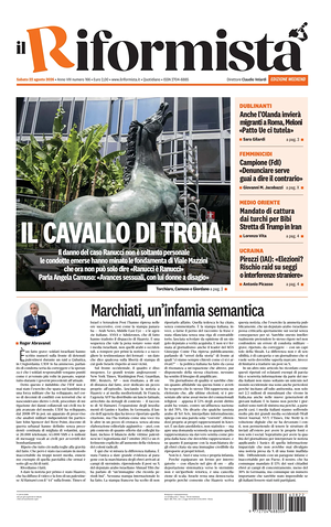 Prima pagina Il Riformista di oggi - Quotidiano nazionale