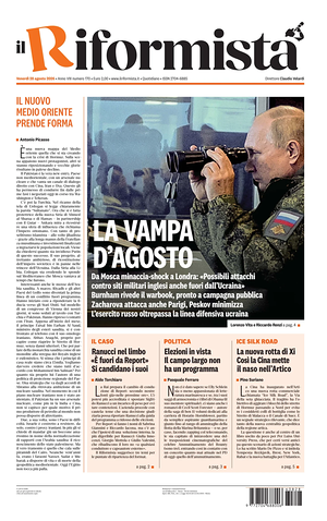 Prima pagina Il Riformista di oggi - Quotidiano nazionale