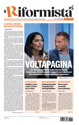 Prima pagina Il Riformista di oggi - Quotidiano nazionale