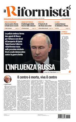 Prima pagina Il Riformista di oggi - Quotidiano nazionale