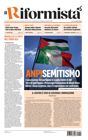Prima pagina Il Riformista di oggi - Quotidiano nazionale