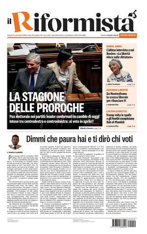 Prima pagina Il Riformista di oggi - Quotidiano nazionale