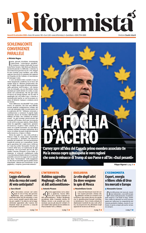 Prima pagina Il Riformista di oggi - Quotidiano nazionale