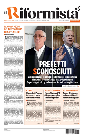Prima pagina Il Riformista di oggi - Quotidiano nazionale