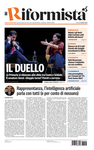 Prima pagina Il Riformista di oggi - Quotidiano nazionale