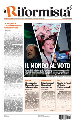 Prima pagina Il Riformista di oggi - Quotidiano nazionale