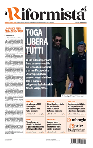 Prima pagina Il Riformista di oggi - Quotidiano nazionale
