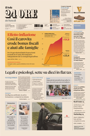 Il Sole 24 Ore prima pagina