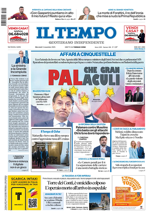 Prima pagina Il Tempo di oggi - Quotidiano regionale