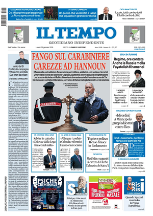 Prima pagina Il Tempo di oggi - Quotidiano regionale