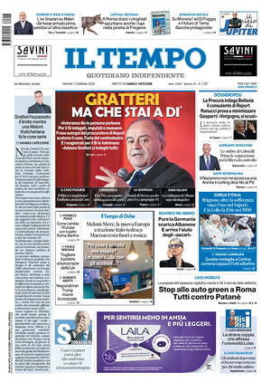 Prima pagina Il Tempo di oggi - Quotidiano regionale
