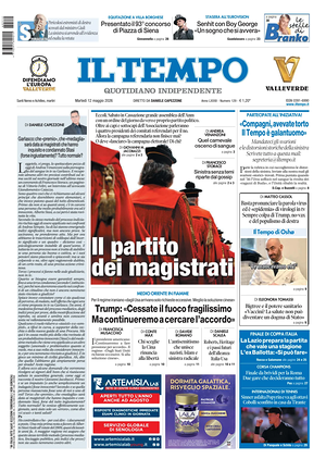 Prima pagina Il Tempo di oggi - Quotidiano regionale