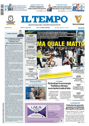 Prima pagina Il Tempo di oggi - Quotidiano regionale