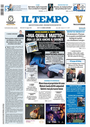 Prima pagina Il Tempo di oggi - Quotidiano regionale