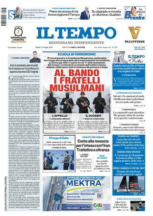 Prima pagina Il Tempo di oggi - Quotidiano regionale