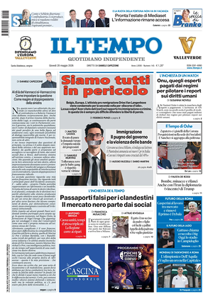Prima pagina Il Tempo di oggi - Quotidiano regionale