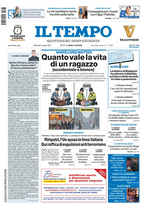 Prima pagina Il Tempo di oggi - Quotidiano regionale