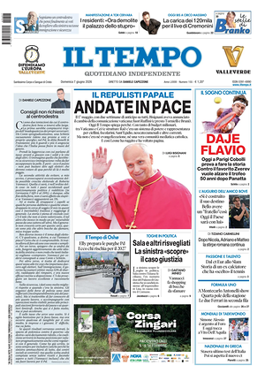 Prima pagina Il Tempo di oggi - Quotidiano regionale