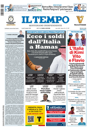 Prima pagina Il Tempo di oggi - Quotidiano regionale
