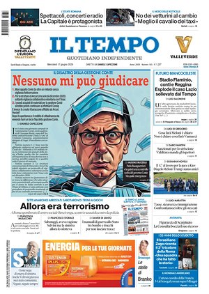 Prima pagina Il Tempo di oggi - Quotidiano regionale