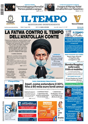 Prima pagina Il Tempo di oggi - Quotidiano regionale