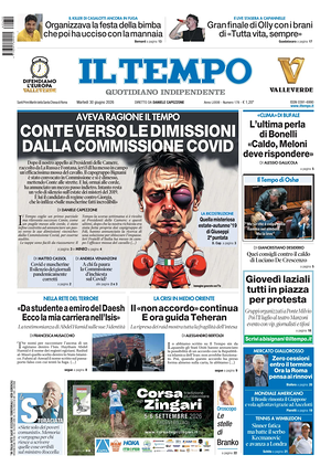 Prima pagina Il Tempo di oggi - Quotidiano regionale