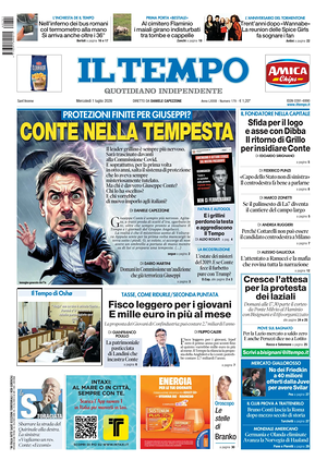 Prima pagina Il Tempo di oggi - Quotidiano regionale