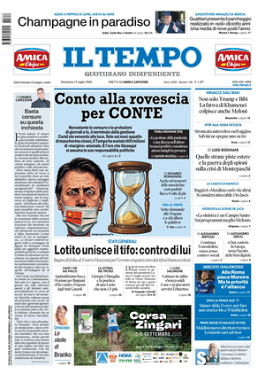Prima pagina Il Tempo di oggi - Quotidiano regionale