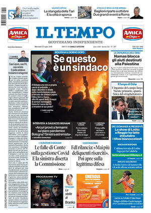 Prima pagina Il Tempo di oggi - Quotidiano regionale