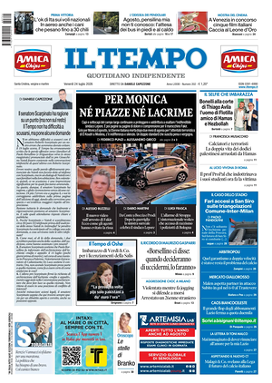 Prima pagina Il Tempo di oggi - Quotidiano regionale